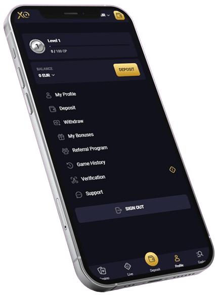 RollXO Casino mobile version